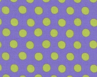 Lime Polka Dots on Purple Scrub Cap
