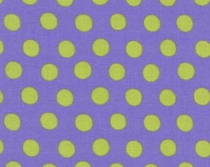 Lime Polka Dots on Purple Scrub Cap