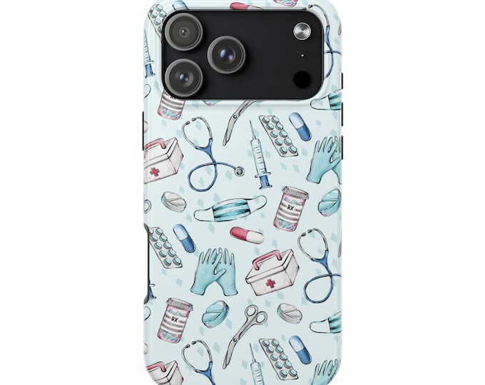 Nurse-Themed Tough Phone Cases, Medical Gear Phone Cover, Healthcare Gift, Durable Phone Case, Gifts for Nurses and Doctors