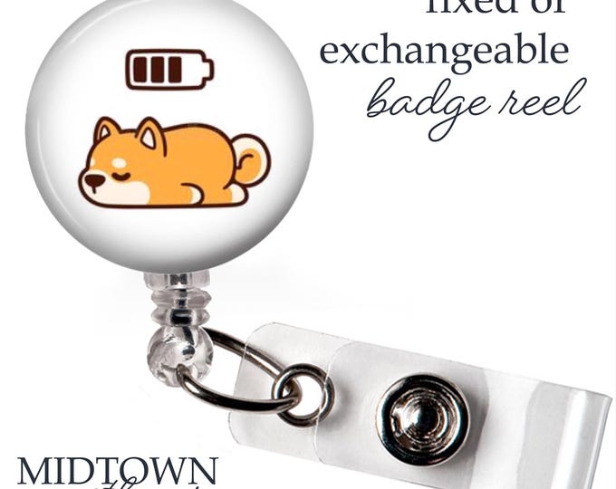 Low Battery Badge Reel or Exchangeable Topper