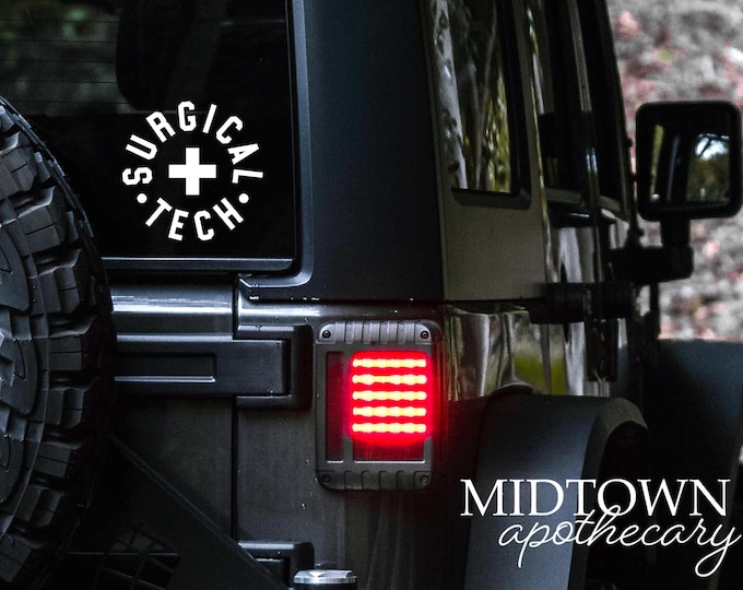 Surgical Tech Round Car Decal/Tumbler Decal/Laptop Sticker