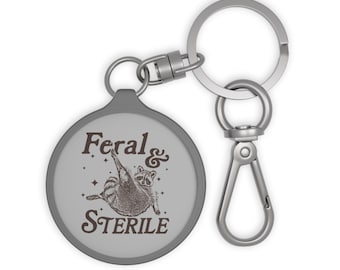 Feral & Sterile Keyring Tag, Surgery Gift