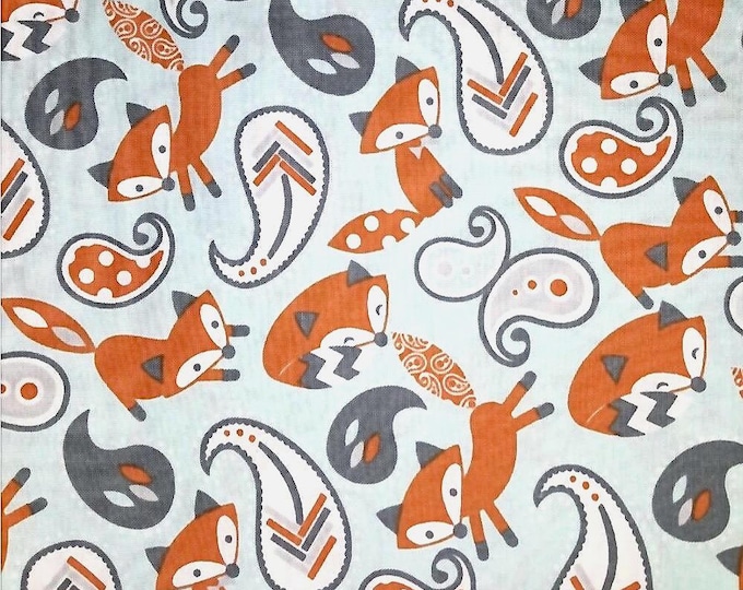 Foxes and Paisley Scrub Cap