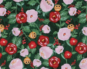 CHR - Christmas Floral Scrub Cap