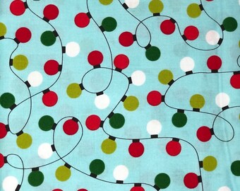CHR - Christmas Lights on Blue Scrub Cap