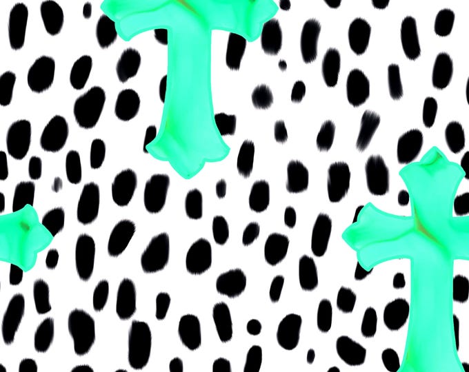 Turquois Crosses Scrub Cap