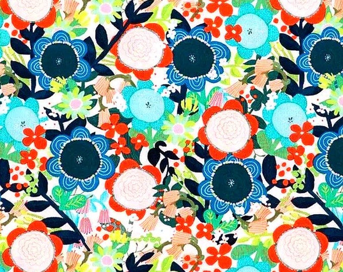 Earthy Floral Scrub Cap