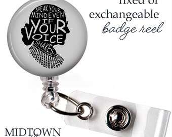 Speak Your Mind Badge Reel or Exchangeable Topper
