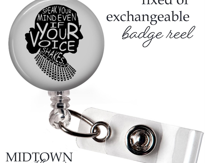 Speak Your Mind Badge Reel or Exchangeable Topper