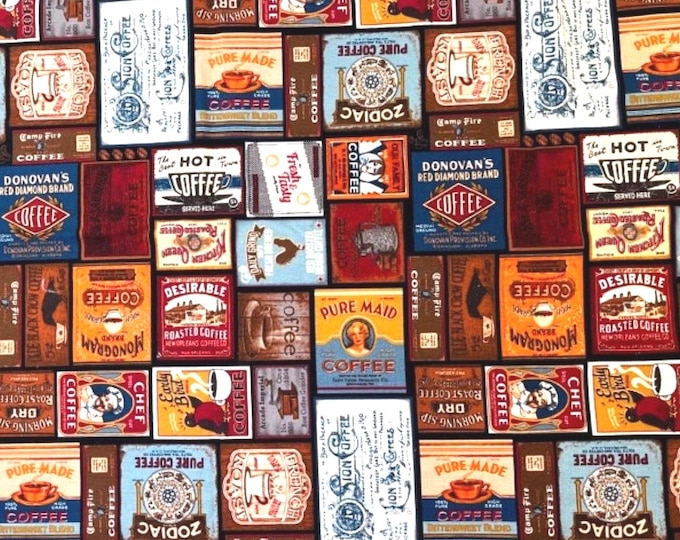 Coffee Labels Scrub Cap