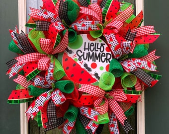 Watermelon Wreath, Cute Summer Wreath!