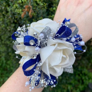 blue dress for baby girl Corsage and Boutonniere Set Blue Hydrangea & Tulip main image 1