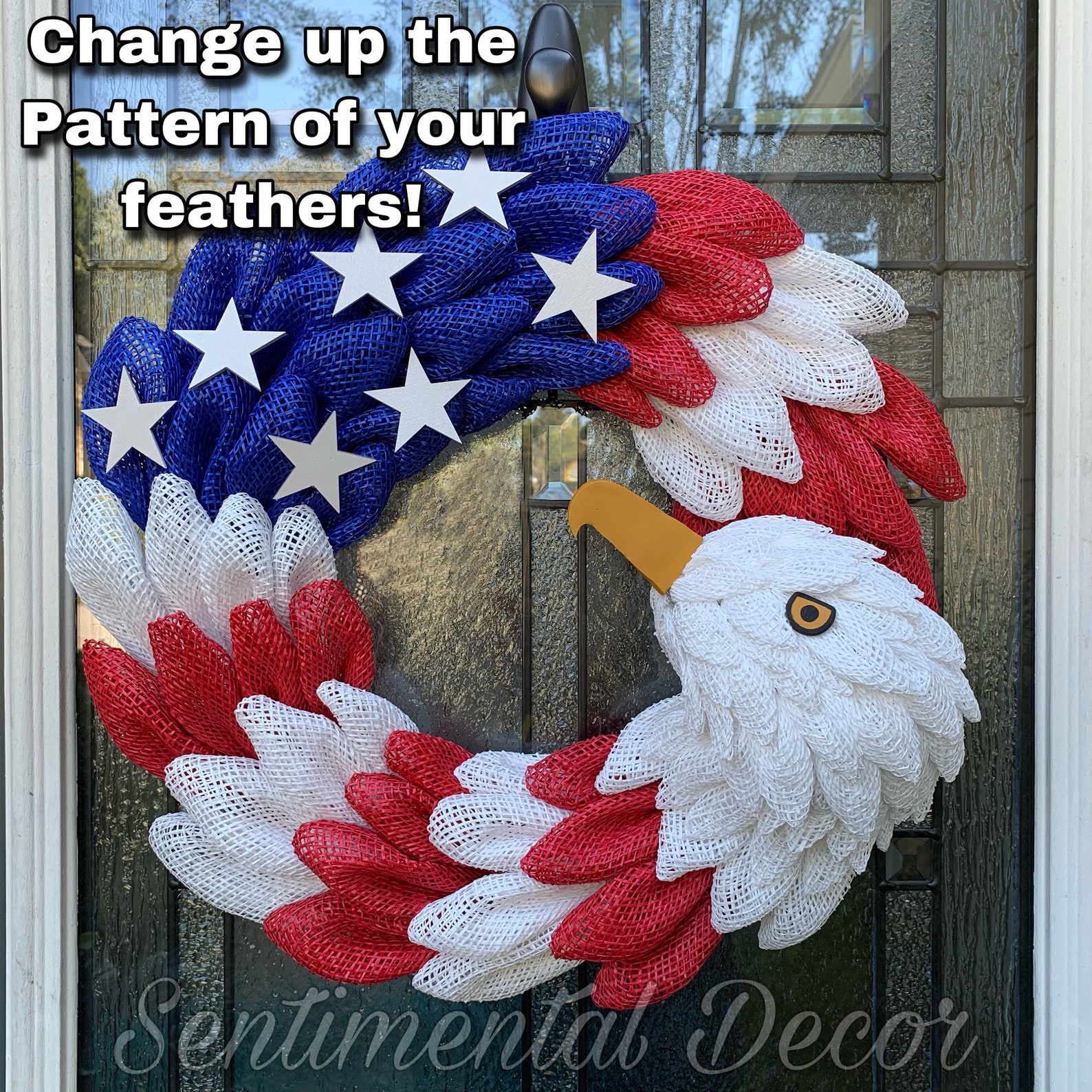 Patriotic Eagle Wreath Tutorial Etsy