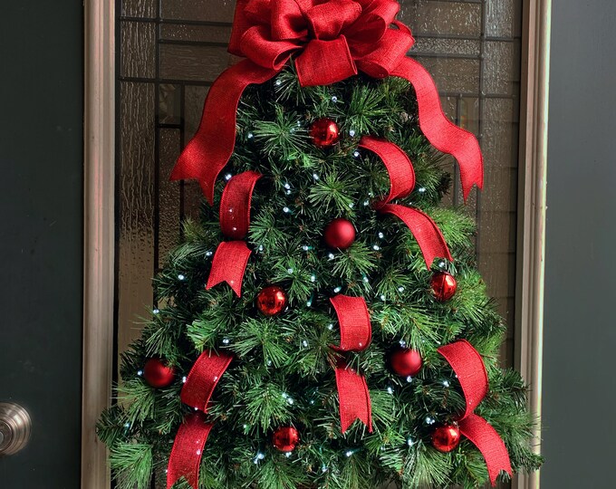 Christmas Tree Wreath, MADE TO ORDER, Made With Faux Pine Branches Etsy