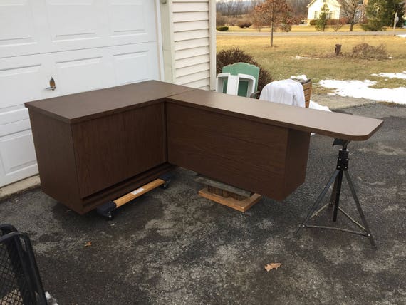 Custom Floating L Desk Cabinet 1964 Casework Etsy