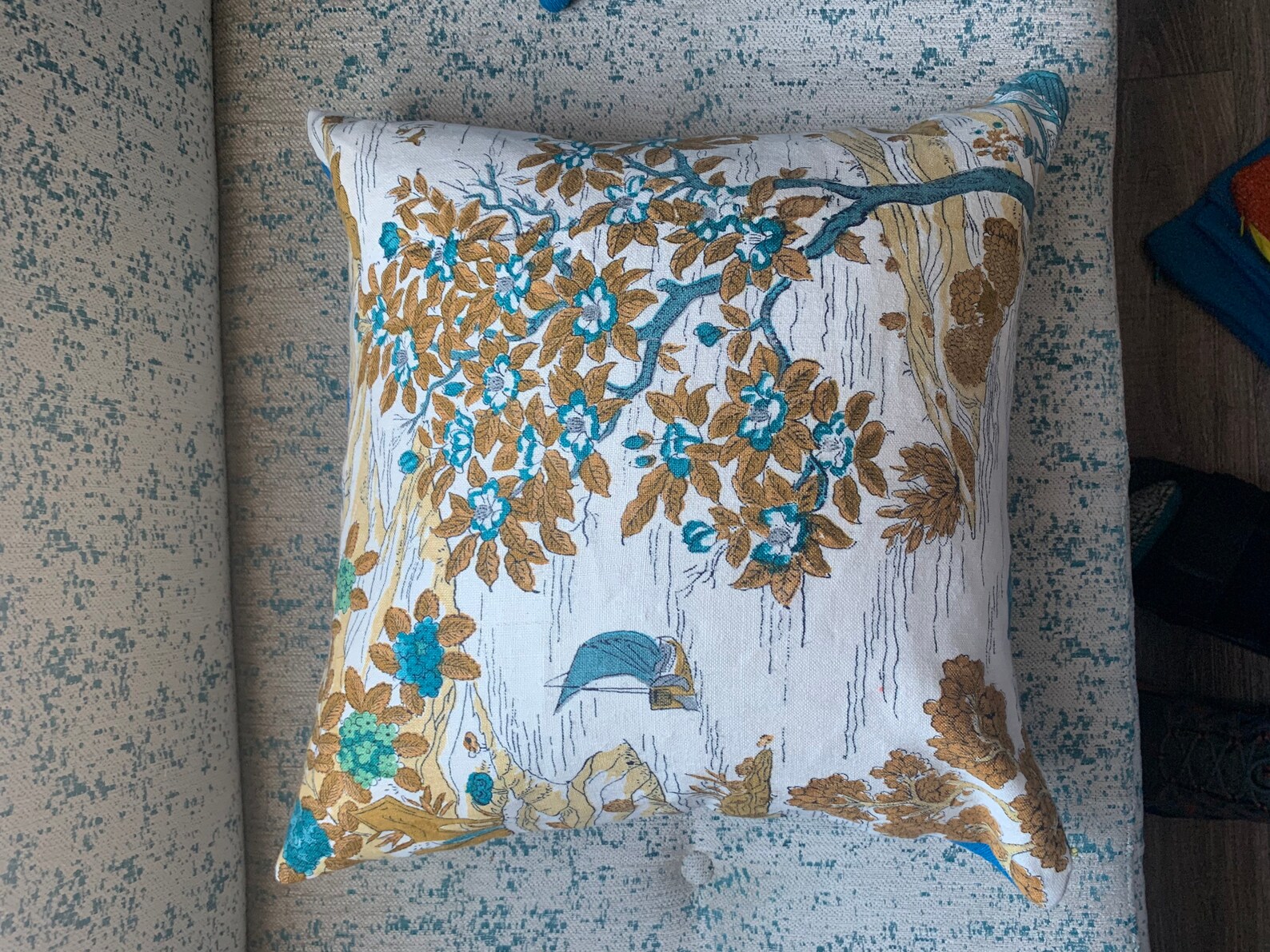 Pair of Custom Made Knife Edge Pillow Covers in Vintage Etsy