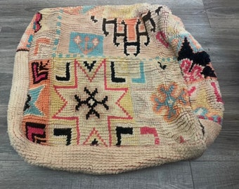 Moroccan Floor Pouf Cushion square CREAM