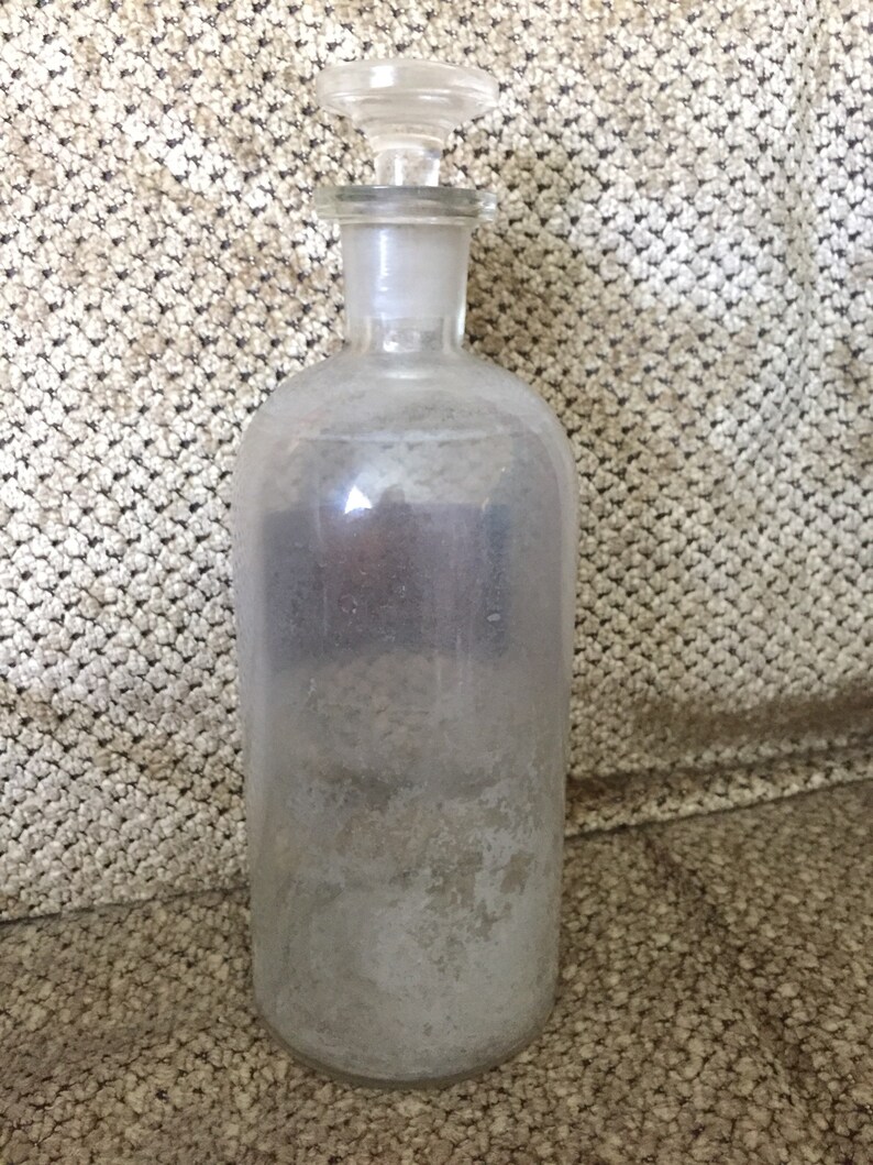 Whitall Tatum Large Blown Glass Apothecary Bottle Glycerine image 3