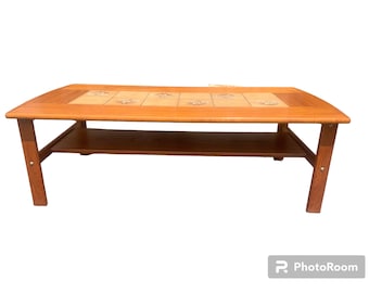 BRDR Furbo Denmark Teak and Tile Coffee Table