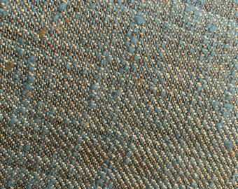 Vintage Drapery Fabric Jack Valentine NY Kiesling Hess Phila 5.5 yards light blue tan
