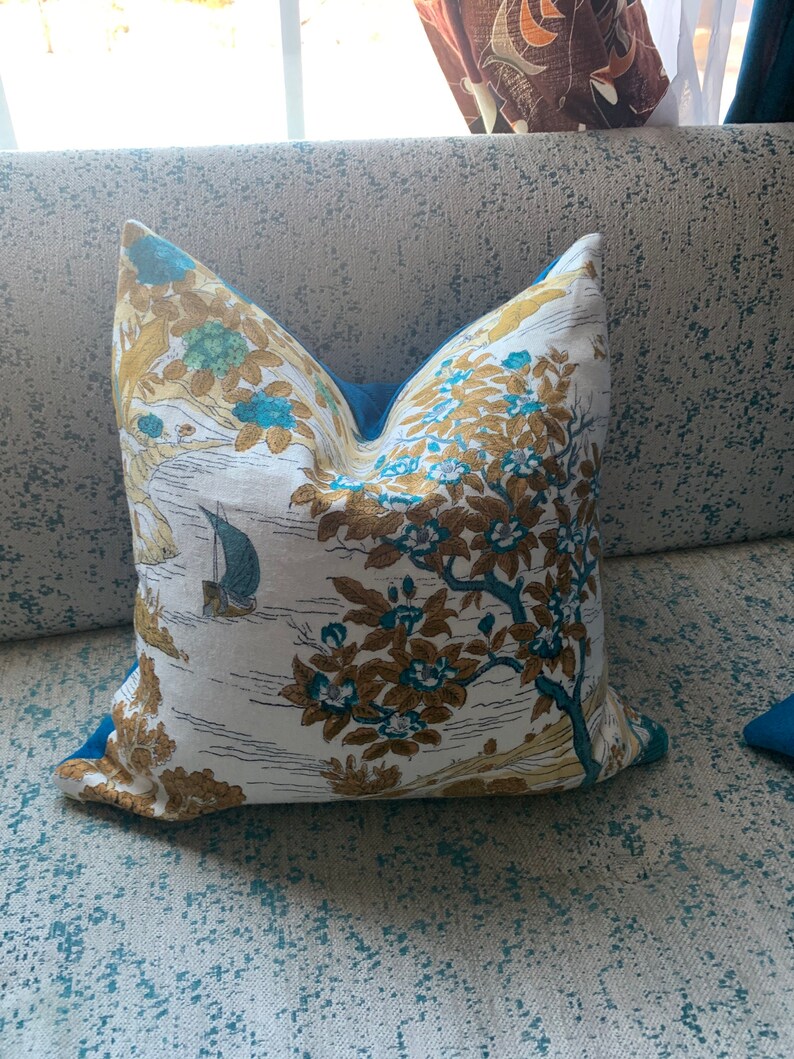 Pair of Custom Made Knife Edge Pillow Covers in Vintage Etsy