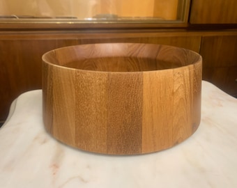 Dansk Designs Denmark Staved Teak Large Salad or Accent Bowl