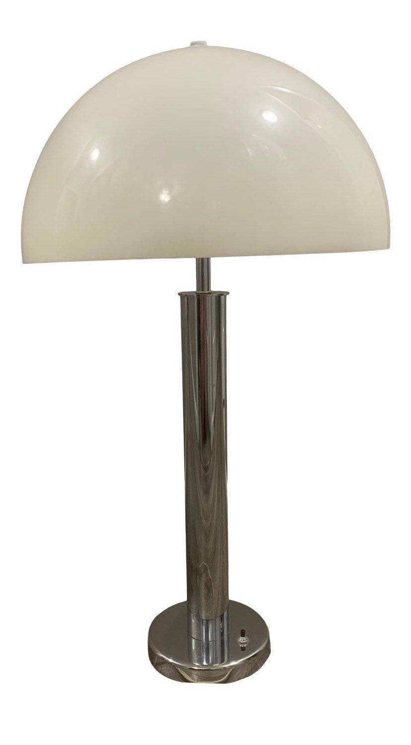 Chrome mushroom lamp deals