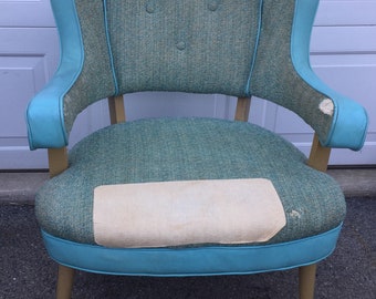 Mid Century Blond Arm Chair AS IS or restored to order