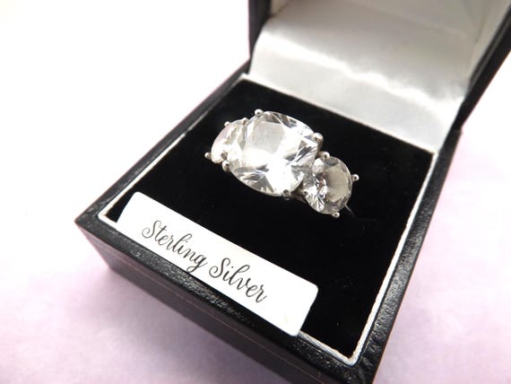 A beautiful multi stone 925 solid silver cluster … - image 1