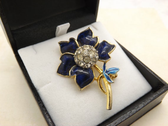 Broche Vintage Ancienne à Petites Fleurs Très Fine - Alliage Multicolore, Occasion