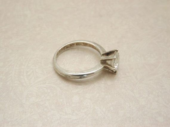 A very fine solitaire 925 solid silver vintage dr… - image 3