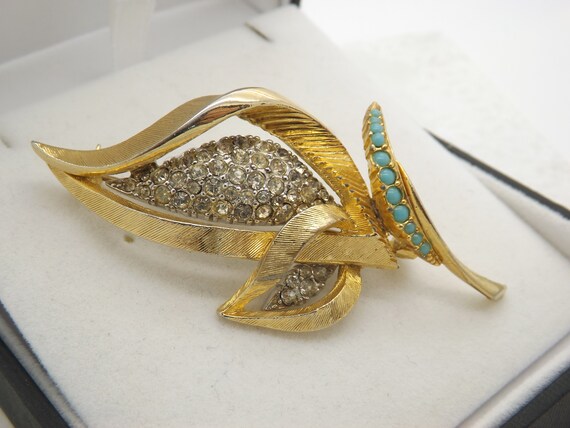 A fine large Sphinx flower stem design vintage je… - image 2