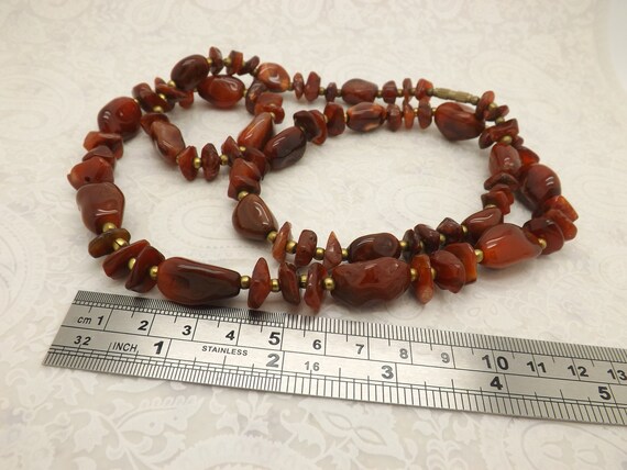 A superb handmade cornelian gemstone bead vintage… - image 6
