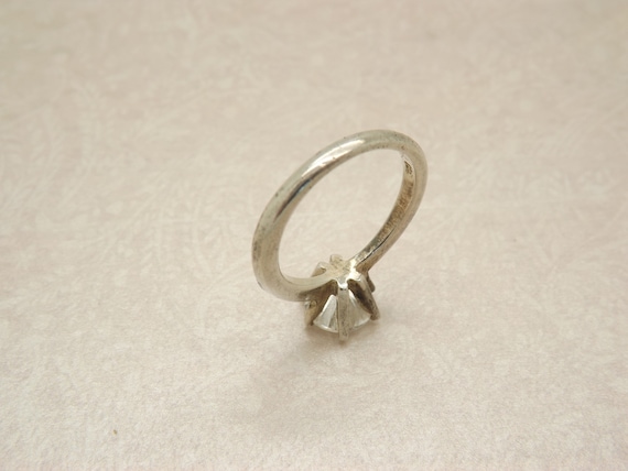 A very fine solitaire 925 solid silver vintage dr… - image 4