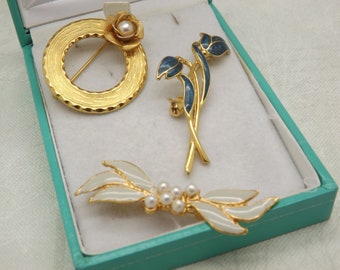 JP792 ヴィンテージ ブローチ3個セット（欠陥品を含む）説明をご覧