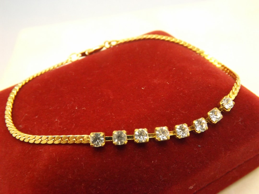 A Lovely Flat Woven Link Design Costume Jewelry Bracelet Made Etsy