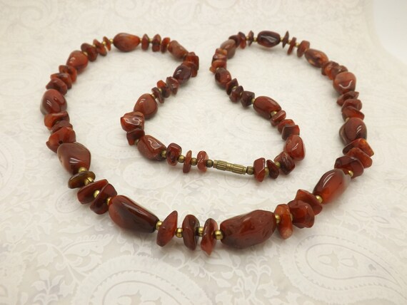A superb handmade cornelian gemstone bead vintage… - image 3