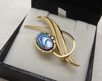 Broche Vintage Moderniste Années 70/80 - Métal Argenté Géométrique