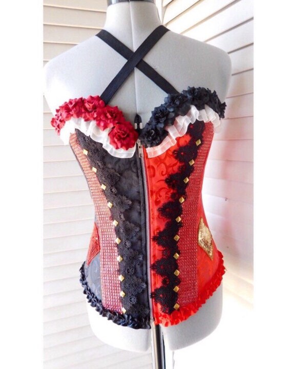 Items similar to Harley Quinn Corset Costume Outfit on Etsy