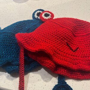 Crochet Handmade Crab Bucket Hat image 3