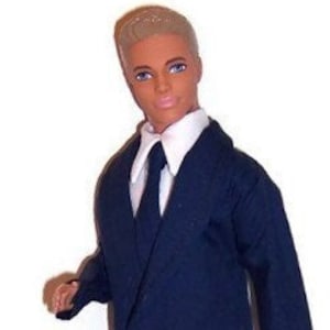 Navy Jacket,Pants & Tie,White Shirt-fits dolls like Ken
