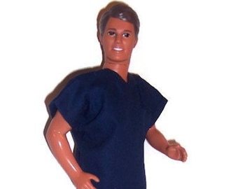 Navy Blue Scrubs-fits dolls like Ken