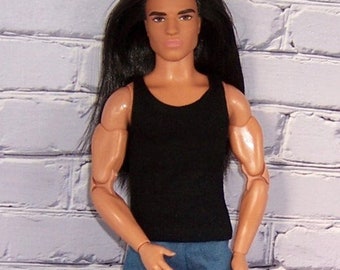 Black Knit Tank Top-fits dolls like Ken