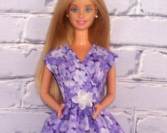 Lavender Floral Dress-for11.5" dolls