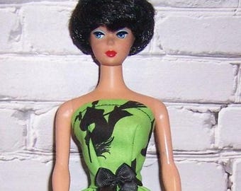 Flying Witch Print Strapless Dress-will fit 11.5" dolls.