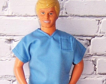 Med. Blue Scrubs-fits dolls like Ken