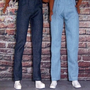 2pk (Light,Dark)-Lightweight Denim Jeans-will fit 11.5&quot; girl dolls