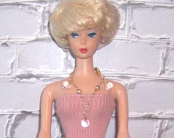 Clear Orb Pendant Necklace -will fit 11.5" dolls.