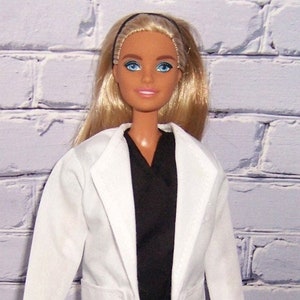 White Two Pocket Lab Coat will Fit 11.5dolls Etsy