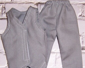 Gray Vest & Pants-fits dolls like Ken